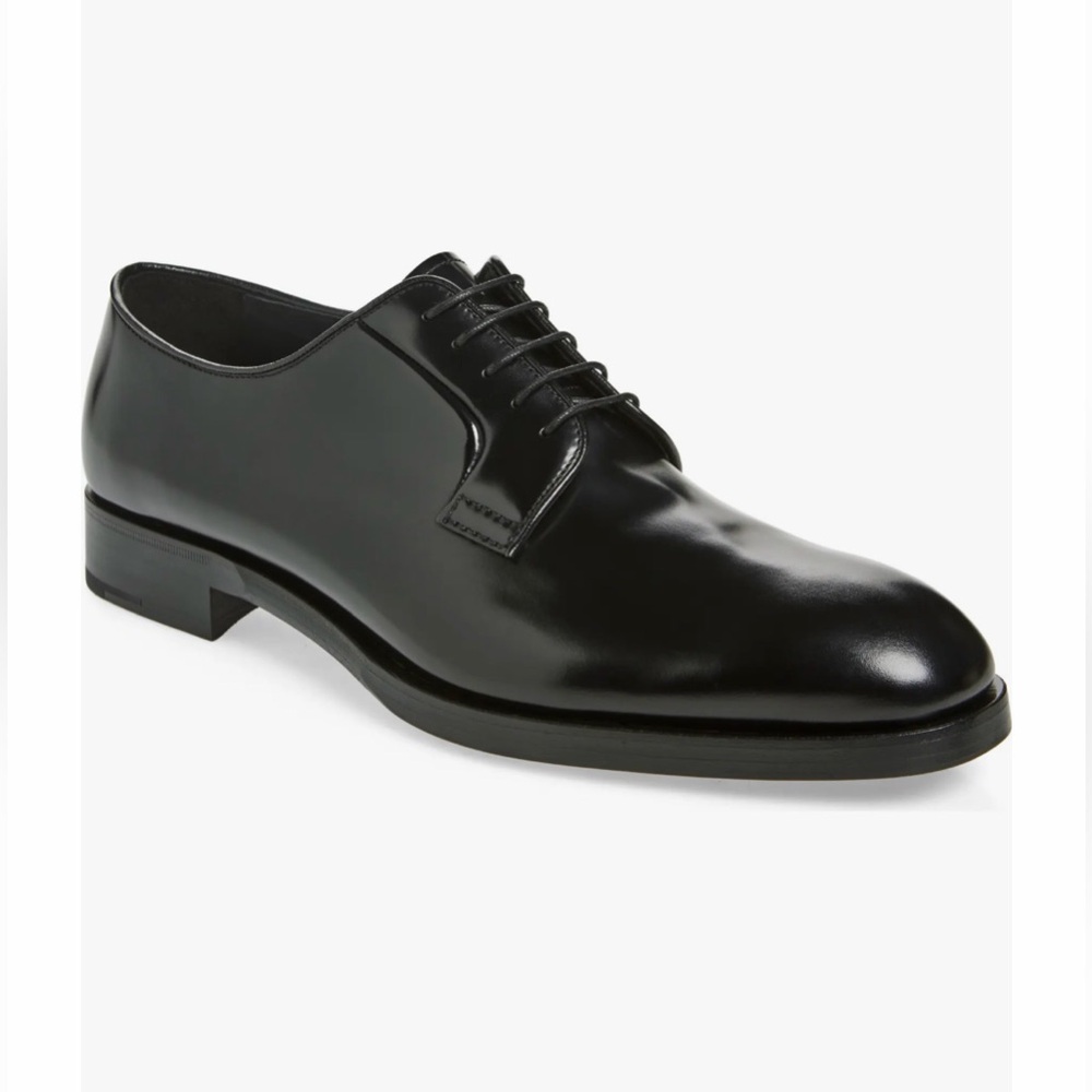 Men's Black PRADA lace oxford shoe size 10